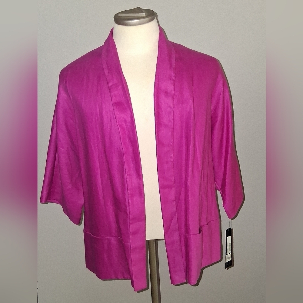 Lafayette 148 New York Pink 100% Linen Blazer Small New